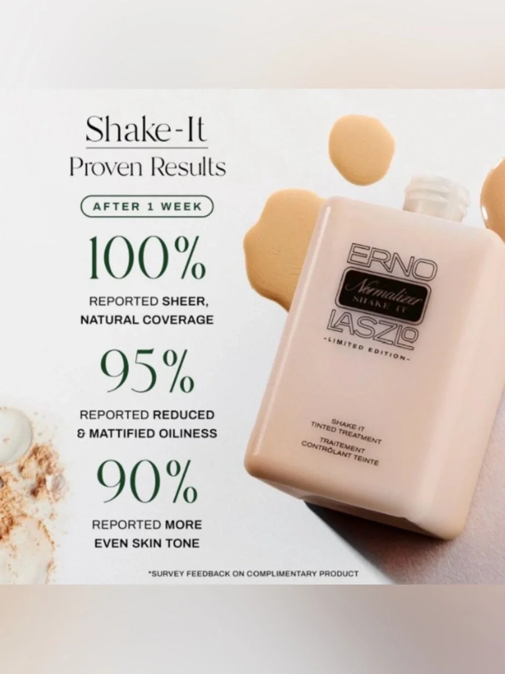 ERNO LASZLO‎ Shake-It*Tinted Treatment ~ NEUTRAL 200 ml-JUMBO Exp. 1/2027 NIB
